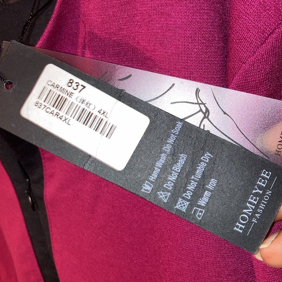 NWT Homeyee | Women’s Fushia/Black Stretch Tunic Pencil Sheath Dress - Size 16 - Picture 7 of 15